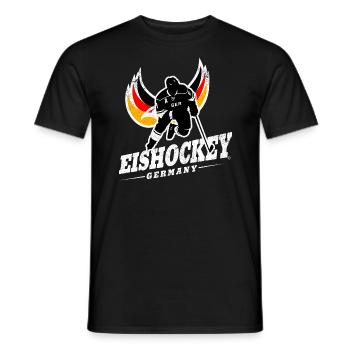 DEUTSCHLAND EISHOCKEY TEAM GERMANY ADLER - Männer T-Shirt - Schwarz - Vorne - AI Model Male 178 light (178cm)