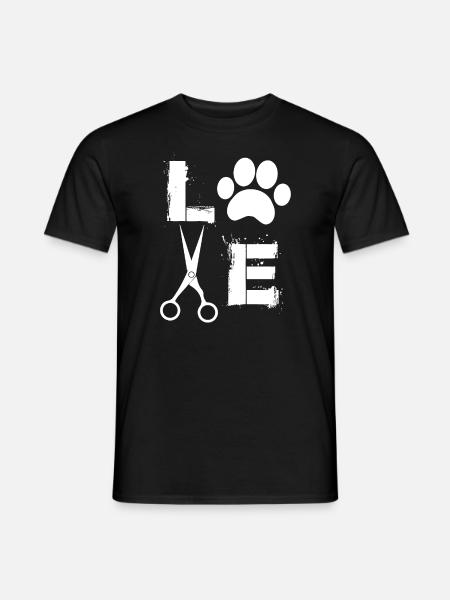 Dog Grooming Love Shirt Dog Groomer - T-shirt męski - czarny