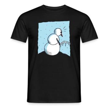 Pipi bonhomme de neige - T-shirt homme - noir - Devant - AI Model Male 178 light (178cm)
