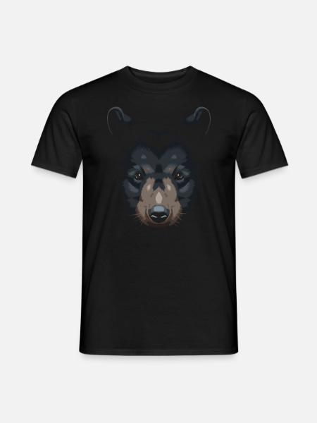 Bear grizzly - Men's T-Shirt - black