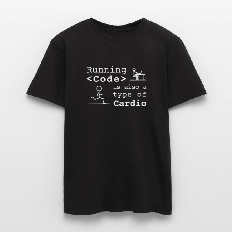 Running Code cardio programmer coding Men's T-shirt