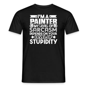Peintre Je suis peintre - T-shirt homme - noir - Devant - AI Model Male 178 light (178cm)
