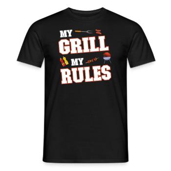 My grill my rules - Grill Griller Summer Holiday - Men's T-Shirt - black - Front - AI Model Male 178 light (178cm)