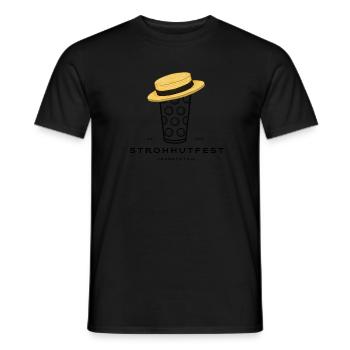 Strohhutfest - Männer T-Shirt - Schwarz - Vorne - AI Model Male 178 light (178cm)