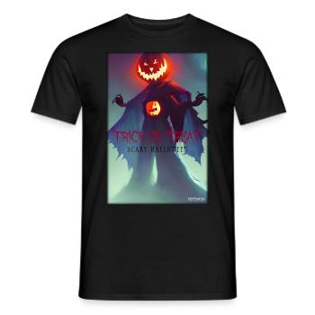 Halloween Pumpkin Monster - Trick or Treat - Men's T-Shirt - black - Front - AI Model Male 178 light (178cm)
