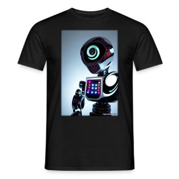 Robot Future Technology Science Android - T-shirt homme - noir - Devant - AI Model Male 178 light (178cm)