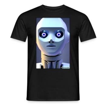 Robot Future Technology Science Android - T-shirt homme - noir - Devant - AI Model Male 178 light (178cm)