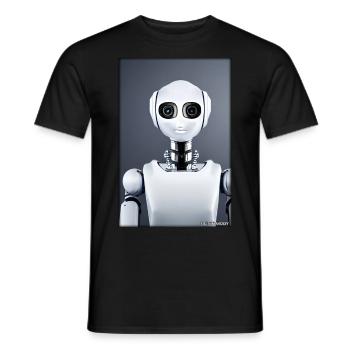 Robot Future Technology Science Android - T-shirt homme - noir - Devant - AI Model Male 178 light (178cm)