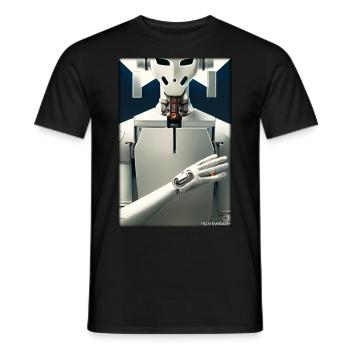 Robot Future Technology Science Android - T-shirt homme - noir - Devant - AI Model Male 178 light (178cm)