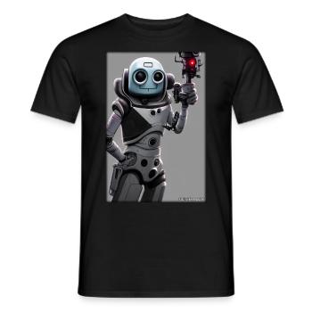Robot Future Technology Science Android - T-shirt homme - noir - Devant - AI Model Male 178 light (178cm)