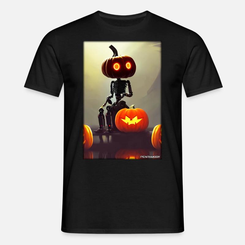 Robots Halloween Future Technology Science - Men's T-Shirt - black