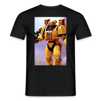 Kampfbot Robot Super Soldat Machine Guerrier - T-shirt homme - noir - Devant - AI Model Male 178 light (178cm)