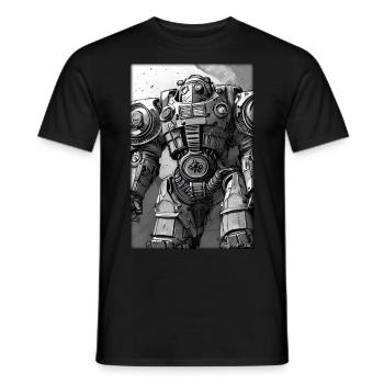 Kampfbot Robot Super Soldat Machine Guerrier - T-shirt homme - noir - Devant - AI Model Male 178 light (178cm)