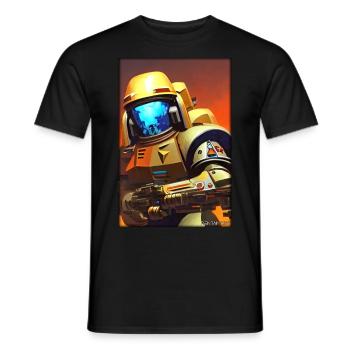 Kampfbot Robot Super Soldat Machine Guerrier - T-shirt homme - noir - Devant - AI Model Male 178 light (178cm)