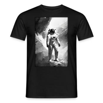 Astronaut Future Sci-Fi Technology - Men's T-Shirt - black - Front - AI Model Male 178 light (178cm)