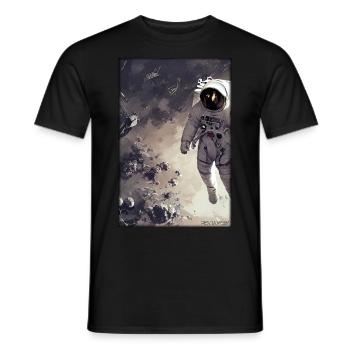 Astronaut Future Sci-Fi Technology - Men's T-Shirt - black - Front - AI Model Male 178 light (178cm)