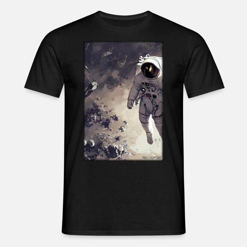 Astronaut Future Sci-Fi Technology - Men's T-Shirt - black