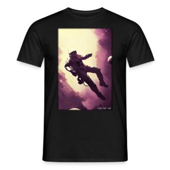 Astronaut Future Sci-Fi Technology - Men's T-Shirt - black - Front - AI Model Male 178 light (178cm)