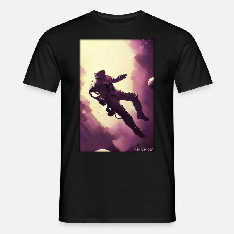 Astronaut Zukunft Sci-Fi Technik - Männer T-Shirt - Schwarz