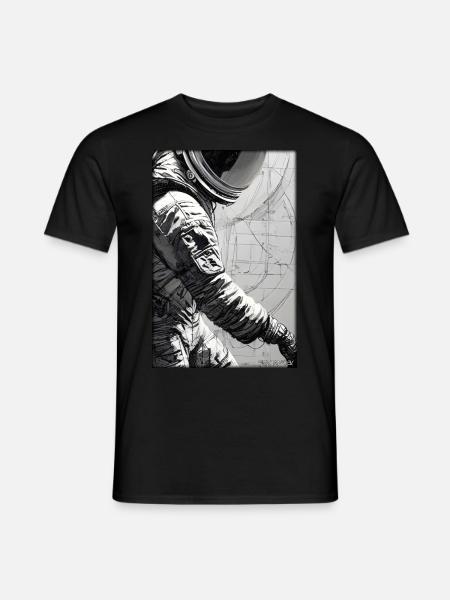 Astronaut Future Sci-Fi Technology - Men's T-Shirt - black