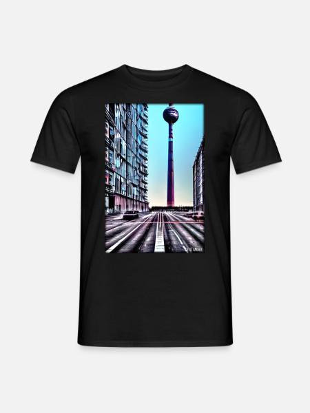 Berlin Berliner Fernsehturm Stadt Wahrzeichen - Männer T-Shirt - Schwarz