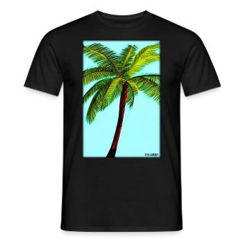 Palm Beach Holiday Summer Sun Sea Travel Holidays - T-shirt homme - noir - Devant - AI Model Male 178 light (178cm)