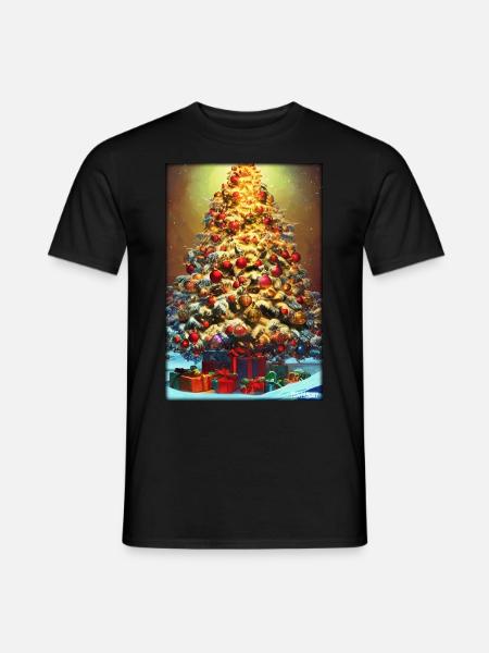 Christmas Christmas Tree Christmas Winter - Men's T-Shirt - black