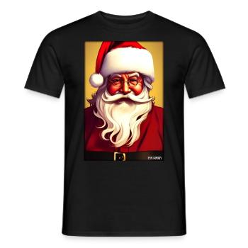 Noël Père Noël Noël Hiver - T-shirt homme - noir - Devant - AI Model Male 178 light (178cm)
