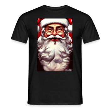 Noël Père Noël Noël Hiver - T-shirt homme - noir - Devant - AI Model Male 178 light (178cm)