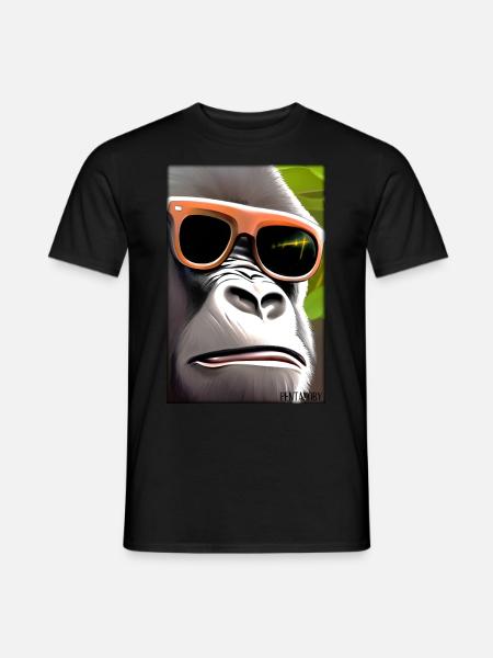 Gorilla Sunglasses Wildlife Forest Animals Wildlife - Men's T-Shirt - black