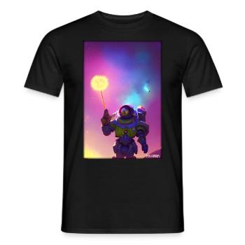 Dandelion Dandelion Asteraceae Flower Spring - Men's T-Shirt - black - Front - AI Model Male 178 light (178cm)