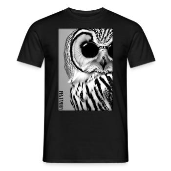 Eule Sonnenbrille Wildtier Vogel Waldtier Wald - Männer T-Shirt - Schwarz - Vorne - AI Model Male 178 light (178cm)