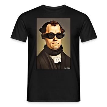 Martin Luther Sunglasses Religion Church - T-shirt homme - noir - Devant - AI Model Male 178 light (178cm)
