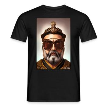 Confucius Sunglasses Philosopher China Asia - Men's T-Shirt - black - Front - AI Model Male 178 light (178cm)