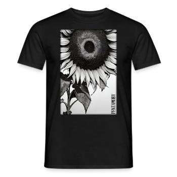 Sunflower Asteraceae Flower Spring Meadow Green - Men's T-Shirt - black - Front - AI Model Male 178 light (178cm)