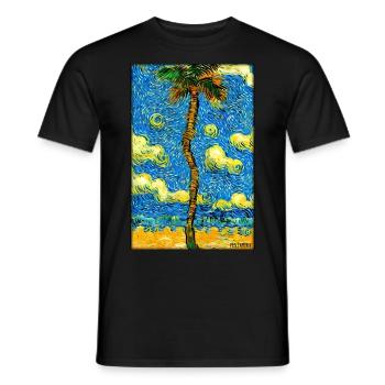 Palm Beach Holiday Summer Sun Sea Travel Holidays - T-shirt homme - noir - Devant - AI Model Male 178 light (178cm)