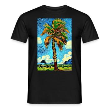 Palm Beach Holiday Summer Sun Sea Travel Holidays - T-shirt homme - noir - Devant - AI Model Male 178 light (178cm)