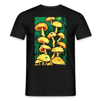 Pilze Wald Natur Herbst Naturliebe Wandern - Männer T-Shirt - Schwarz - Vorne - AI Model Male 178 light (178cm)