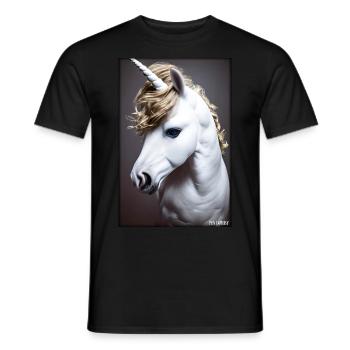 Unicorn Rainbow Magic Fairy Tale Mythical Animal - Men's T-Shirt - black - Front - AI Model Male 178 light (178cm)