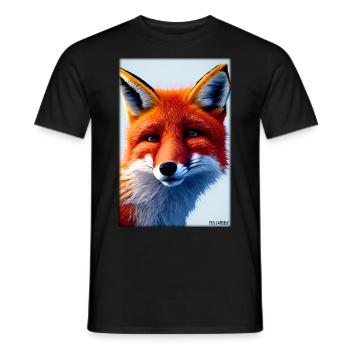 Fuchs Tierwelt Waldtier Tiere Wildnis - Männer T-Shirt - Schwarz - Vorne - AI Model Male 178 light (178cm)