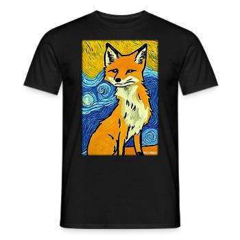 Fuchs Tierwelt Waldtier Tiere Wildnis - Männer T-Shirt - Schwarz - Vorne - AI Model Male 178 light (178cm)