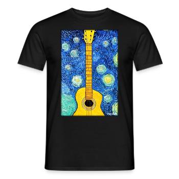 Guitar Music Art Guitarist Instrument Band - Men's T-Shirt - black - Front - AI Model Male 178 light (178cm)