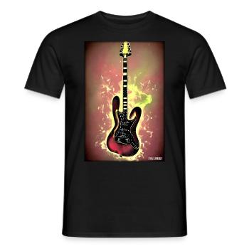 Guitar Music Art Guitarist Instrument Band - Men's T-Shirt - black - Front - AI Model Male 178 light (178cm)