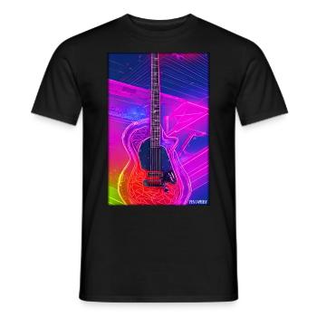Guitar Music Art Guitarist Instrument Band - Men's T-Shirt - black - Front - AI Model Male 178 light (178cm)
