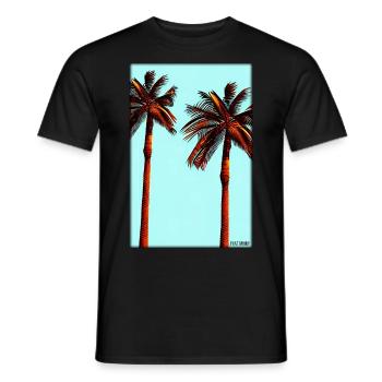 Palm Beach Holiday Summer Sun Sea Travel Holidays - T-shirt homme - noir - Devant - AI Model Male 178 light (178cm)