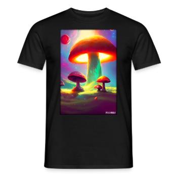 Pilze Wald Natur Herbst Naturliebe Wandern - Männer T-Shirt - Schwarz - Vorne - AI Model Male 178 light (178cm)