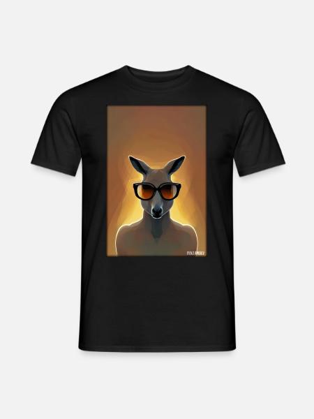 Kangaroo Sunglasses Zoo Animals Nature Wildlife Zoo - Men's T-Shirt - black