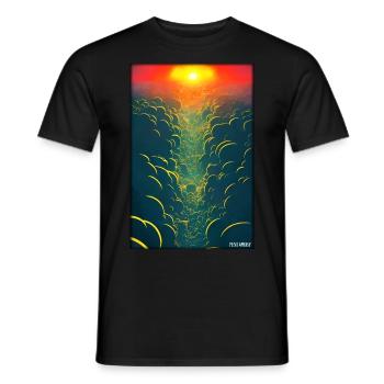 Sunset Sunset Sun Sky Nature Summer - Men's T-Shirt - black - Front - AI Model Male 178 light (178cm)