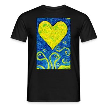Liebe Herz Valentinstag Liebespaar Romantisch - Männer T-Shirt - Schwarz - Vorne - AI Model Male 178 light (178cm)