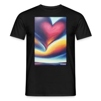 Liebe Herz Valentinstag Liebespaar Romantisch - Männer T-Shirt - Schwarz - Vorne - AI Model Male 178 light (178cm)